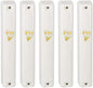 PLASTIC MEZUZAH CASE Rectangle Shape WHITE COLOR GOLD  shin waterproof Sold in unit of 5 pcs