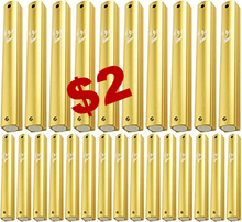 Load image into Gallery viewer, MEZUZAH CASE Holder ALUMINUM Gold Tight and Strong Waterproof Rubber Cork LOT OF 25 PCS (gold,)
