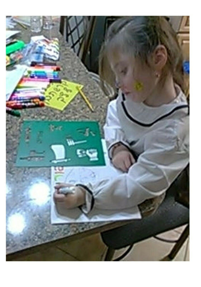 Purim Plastic Stencil Set for Children Drawing Painting Pretty ALEF Bet Letters Jewish Holidays Pictures and All Year Round (8 x 10 in) (Purim) 25 Pack