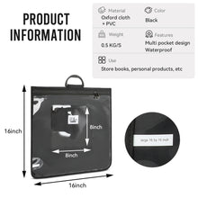 Load image into Gallery viewer, SUPER STAM Tallit tallis and Tefillin Clear Front Rain Proof Travel Tote bag with Carry Handle And shoulder strap
