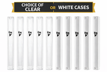 Load image into Gallery viewer, MEZUZAH CASE Holder (shidell) בית מזוזה Plastic Rectangle Shape Black Shin Waterproof Rubber Cork lot of 5
