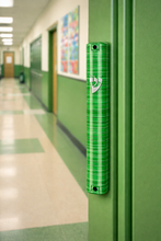 Load image into Gallery viewer, MEZUZAH CASE Plastic Rectangle Shape Silver shin Waterproof Rubber Cork lot of 5 (Green and Brushed Silver Sold in unit of 5 pcs
