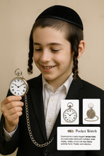 Load image into Gallery viewer, high quality medium size lidless quartz pocket watch pendant with 360mm Hook Chain
