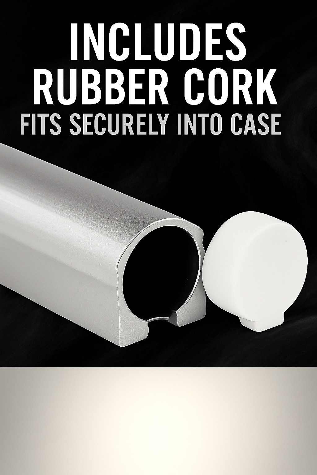 Aluminum MEZUZAH CASE Silver  Waterproof Rubber Cork Silver shin Sold in unit of 5 pcs