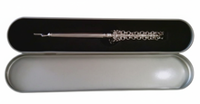 Load image into Gallery viewer, Torah/Book Pointer Yad Hand Pointer Silver Finish Great bar bat Mitzvah Gift with a 20cm Bead Charm in Gift Box
