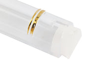 Load image into Gallery viewer, PLASTIC MEZUZAH CASE CLEAR Gold shin Semiround with little design self Stick Waterproof Rubber Cork
