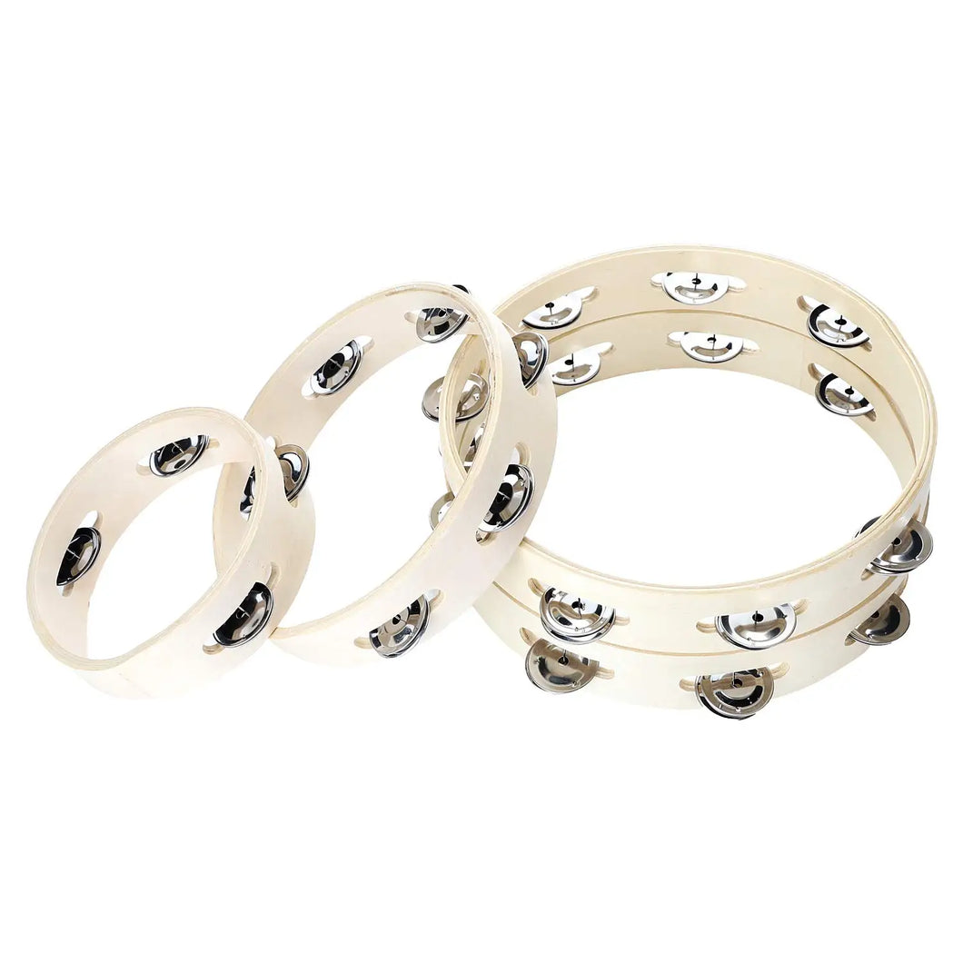 Tambourines  Hand Held 6inch  Tambourine Ring Metal Jingles Percussion Musical Educational Toy Instrument