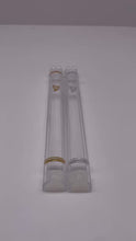 Load and play video in Gallery viewer, PLASTIC MEZUZAH CASE CLEAR Gold shin Semiround with little design self Stick Waterproof Rubber Cork
