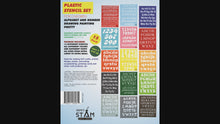 Load and play video in Gallery viewer, Plastic tracing Stencils Set for Children Alphabet and Number Drawing Painting Pretty Great Fonts for Yearbook (8x10 inches) 15 Pack (ABC Alphabet and Number) minimum order amount of 12 sets

