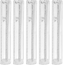 Load image into Gallery viewer, Plastic MEZUZAH CASE CLEAR  with Stones Silver shin  Waterproof Rubber Cork 25 PCS
