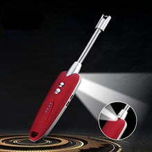 Load image into Gallery viewer, Shabbat Candles Lighter with Long Flexible Neck with LED Battery Display Safety Switch Flashlight And Magnet USB Rechargeable great Shabbat gift
