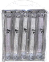 Load image into Gallery viewer, PLASTIC MEZUZAH CASE CLEAR Semiround  silver shin self Stick Waterproof Rubber Cork
