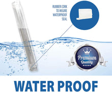 Load image into Gallery viewer, PLASTIC MEZUZAH CASE CLEAR Gold shin Semiround   self Stick Waterproof Rubber Cork Sold in unit of 5 pcs
