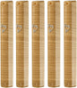 Plastic MEZUZAH CASE Holder (shidell) מזוזה METAL PAINTED WOOD Brown white striped Rubber Cork  lot of 5