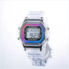 Load image into Gallery viewer, candy colorful rainbow Classic Quartz Plastic Strap,  Watch Water Resist Stop Digita Sport Watch
