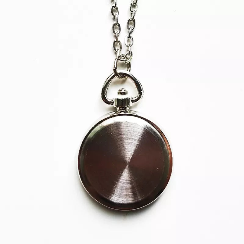 high quality medium size lidless quartz pocket watch pendant with 360mm Hook Chain