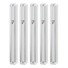 Load image into Gallery viewer, Plastic MEZUZAH CASE WHITE With Mirror Design Rubber Cork Waterproof Rubber Cork Sold in unit of 5 pcs
