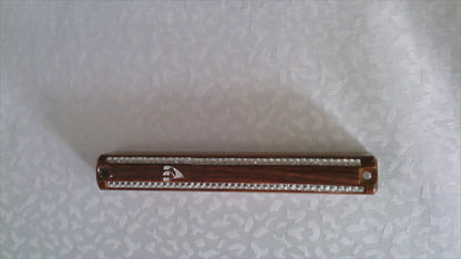 Plastic MEZUZAH CASE Brown wood color with Stones Silver shin Waterproof Rubber Cork