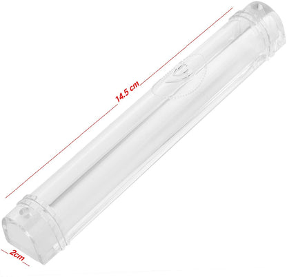 PLASTIC MEZUZAH CASE CLEAR Gold shin Semiround   self Stick Waterproof Rubber Cork Sold in unit of 5 pcs