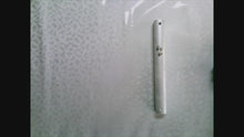 Load and play video in Gallery viewer, Aluminum MEZUZAH CASE Holder White and Silver lines Tight and Strong Waterproof Rubber Cork Silver shin Sold in unit of 5 pcs
