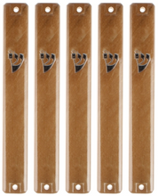 Load image into Gallery viewer, Plastic Mezuzah Case 3d Metallic Paint- Marble
