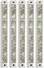 Load image into Gallery viewer, MEZUZAH CASE Holder (shidell) Plastic with Blessing Plaque Rubber Cork Sold in unit of 5 pcs
