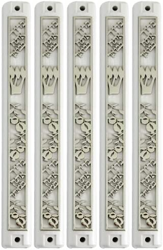 MEZUZAH CASE Holder (shidell) Plastic with Blessing Plaque Rubber Cork Sold in unit of 5 pcs