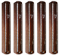 Plastic MEZUZAH CASE Brown wood color with Stones Silver shin Waterproof Rubber Cork