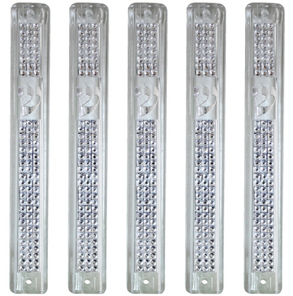 Plastic MEZUZAH CASE CLEAR with Stones 2965 Silver shin Waterproof Rubber Cork