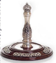 Load image into Gallery viewer, Wood &amp; Silver Etzei Chaim Torah Rollers
