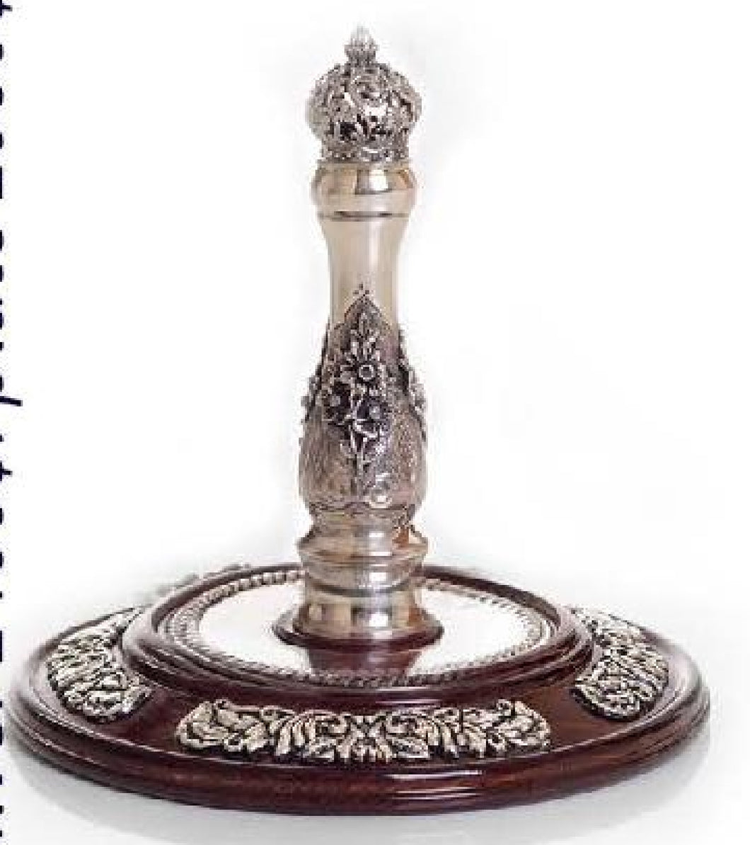 Wood & Silver Etzei Chaim Torah Rollers