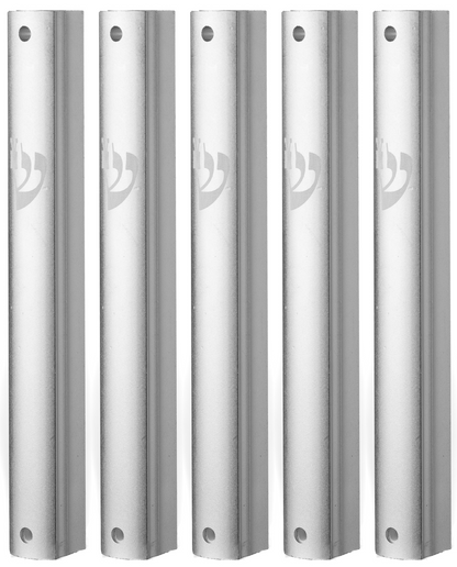 Aluminum MEZUZAH CASE Silver  Waterproof Rubber Cork Silver shin Sold in unit of 5 pcs